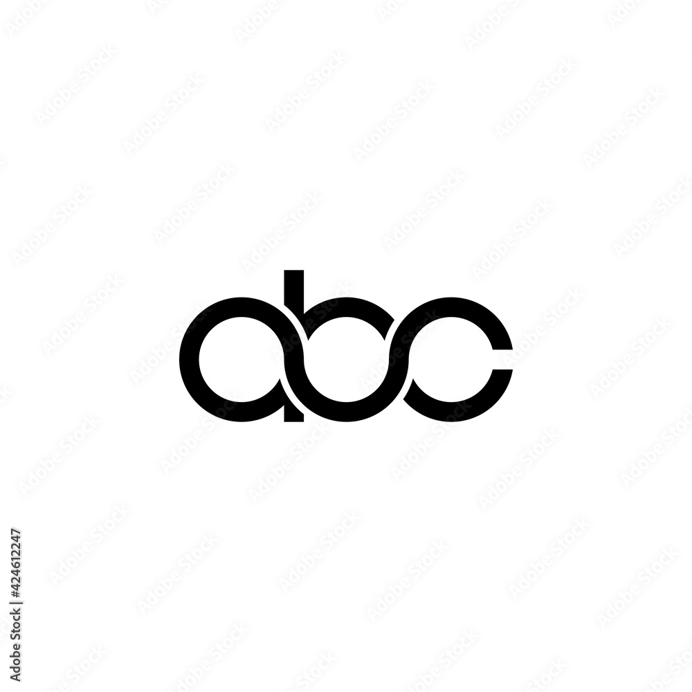 Simple abstract design infinity initial letter ABC Simple abstract design infinity initial letter ABC