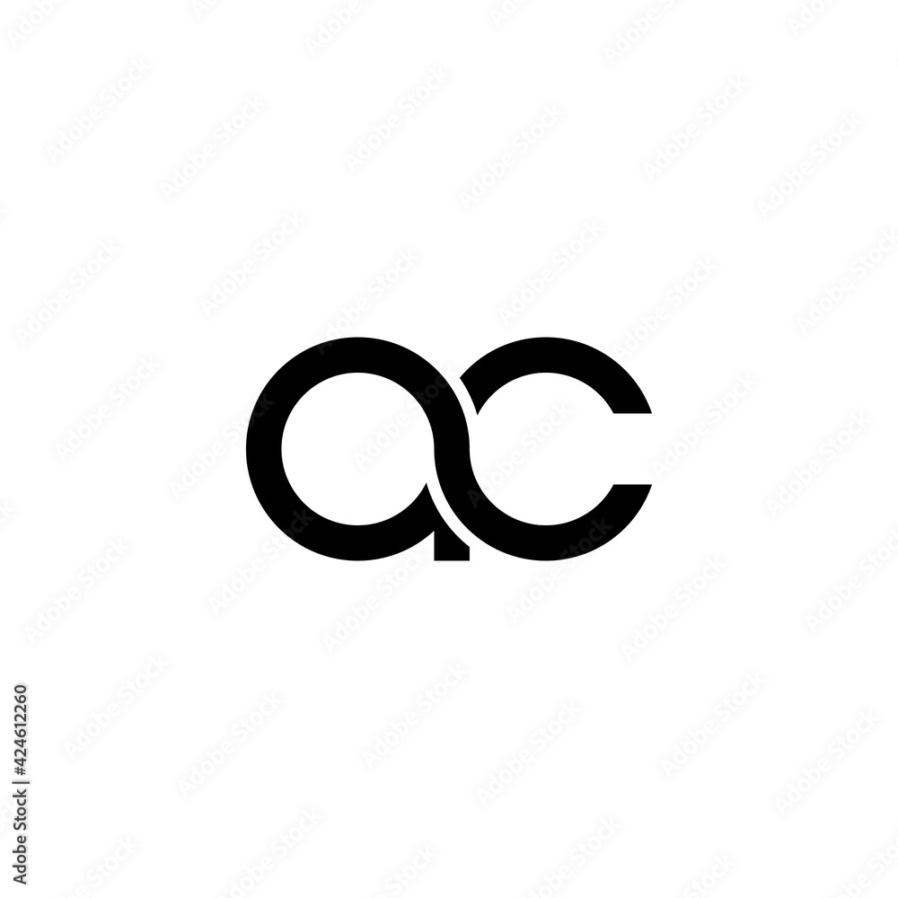 Simple abstract design infinity initial letter AC Simple abstract design infinity initial letter AC