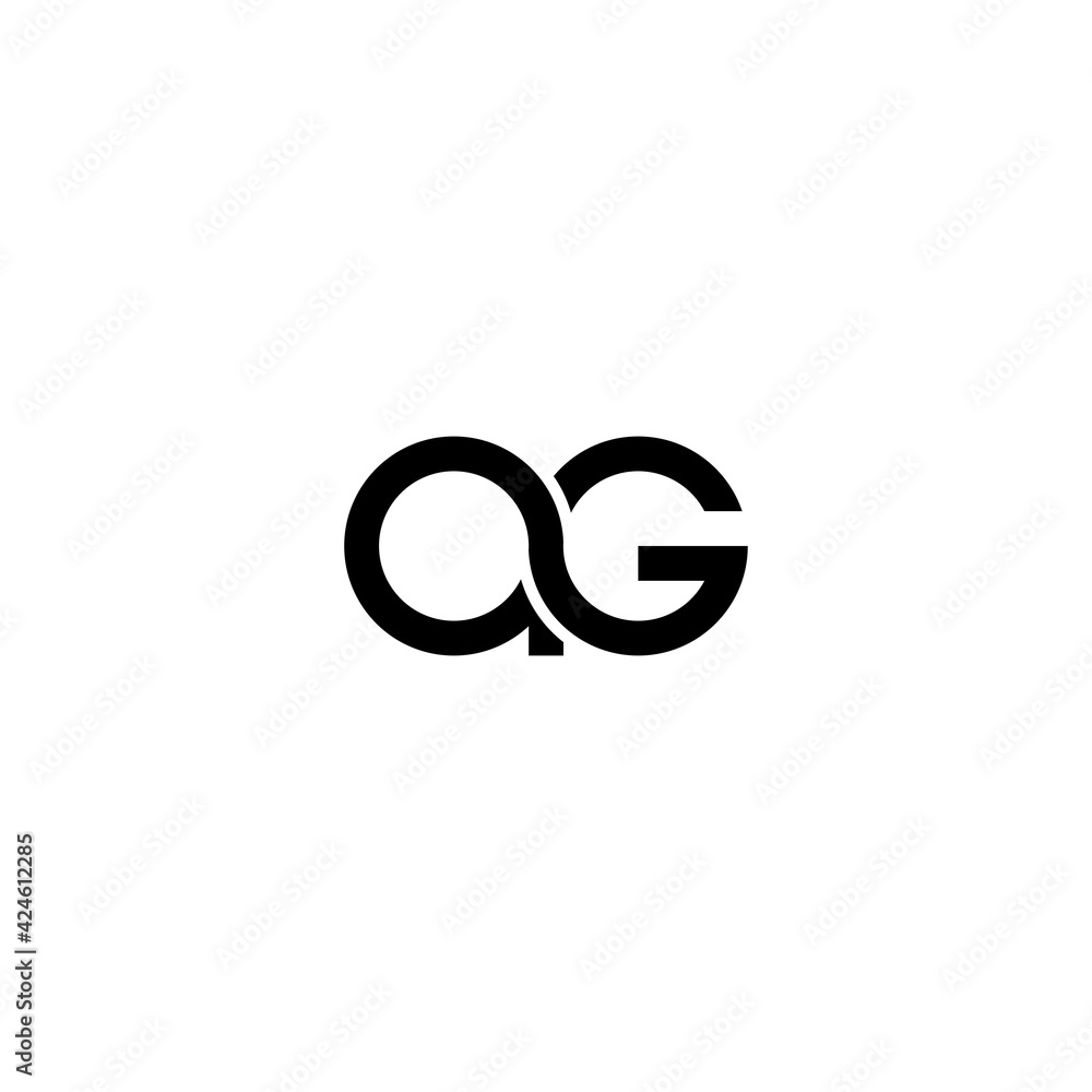 Simple abstract design infinity initial letter AG Simple abstract design infinity initial letter AG