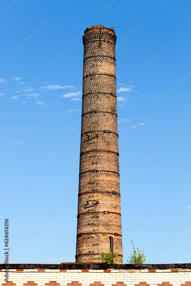 an old brick chimney