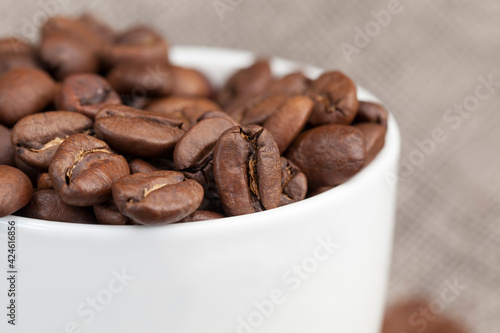 brown coffee beans   close up