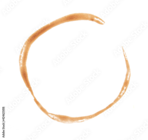 Coffee stains cups rings isolated on white background