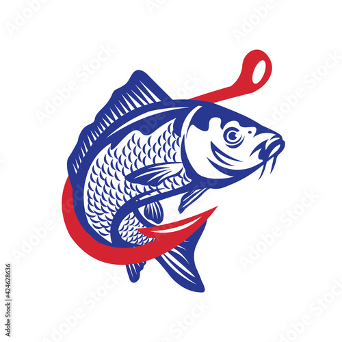 Carp fishing logo