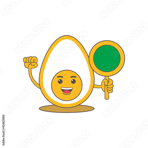 ester egg emoticon with sign go vector image