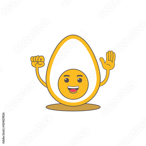 ester egg emoticon with smile faces vector image
