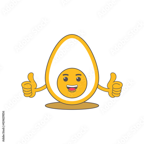 ester egg emoticon with smile faces vector image