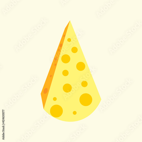 cheese flat designcan be used in restaurant menu, cooking books and farm label. Healthy food. Tasty and delicious food . Organic product. Culinary ingredient. Detailed vector design photo