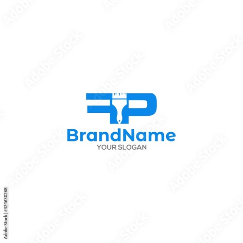 Free Download FP Painting Logo Design Vector - GFXLoad