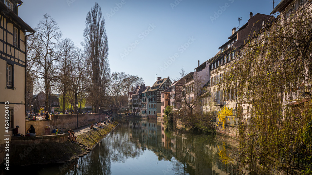 The Petite France in Strasbourg in France on March 31th 2021