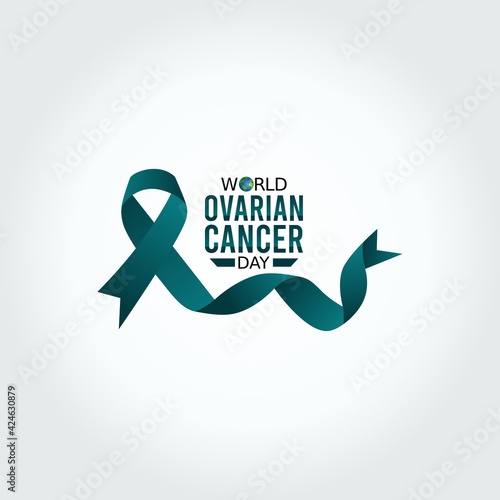 vector graphic of world ovarian cancer day good for world ovarian cancer day celebration. flat design. flyer design.flat illustration.