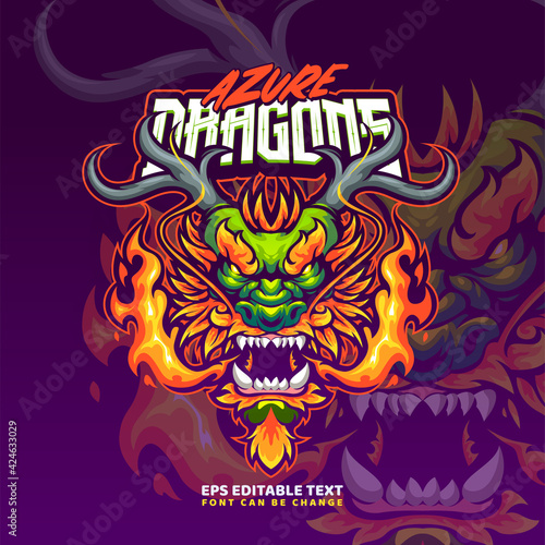 Dragon Mascot logo template