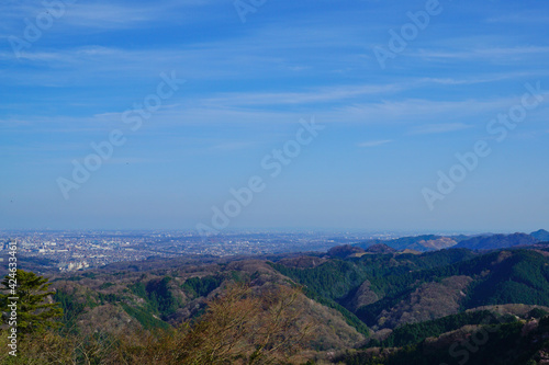 高尾山　かすみ台展望台からの景色　春 © Nao