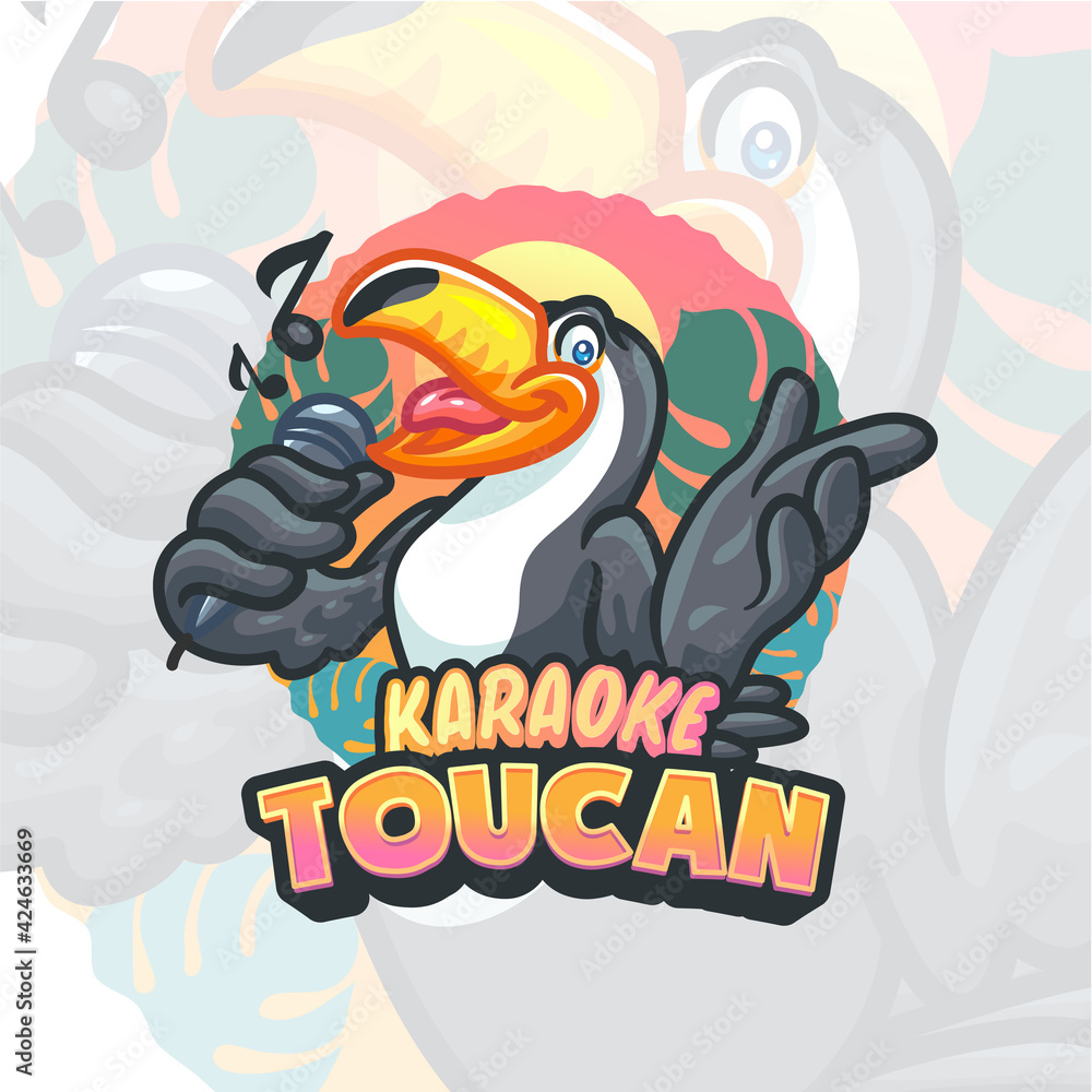 Fototapeta premium Toucan Cartoon Mascot logo template