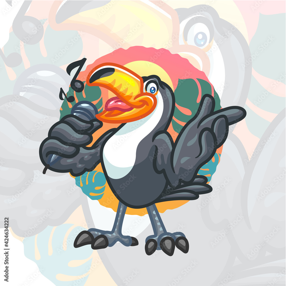 Fototapeta premium Toucan Cartoon Mascot