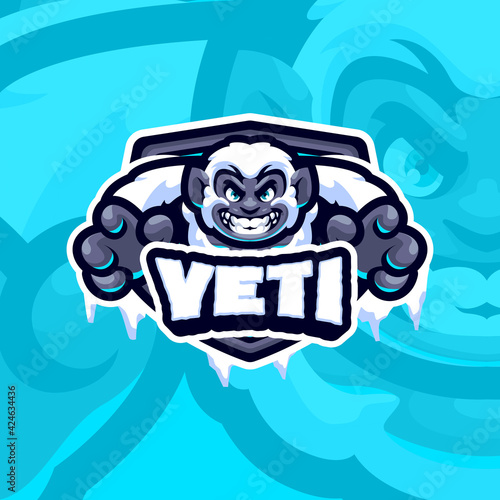 Yeti Mascot logo template