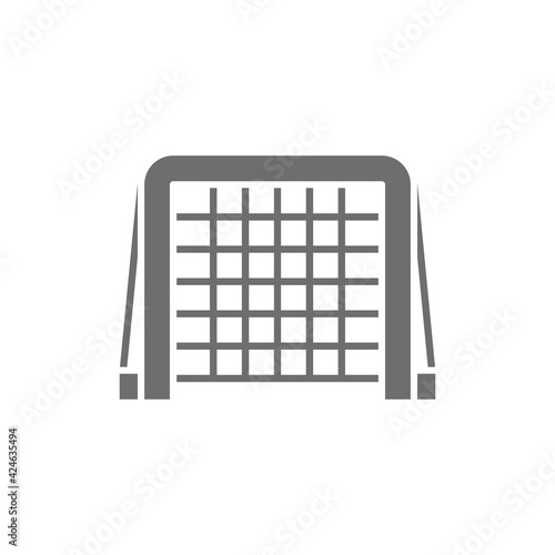 Vector hockey gates gray icon. Isolated on white background
