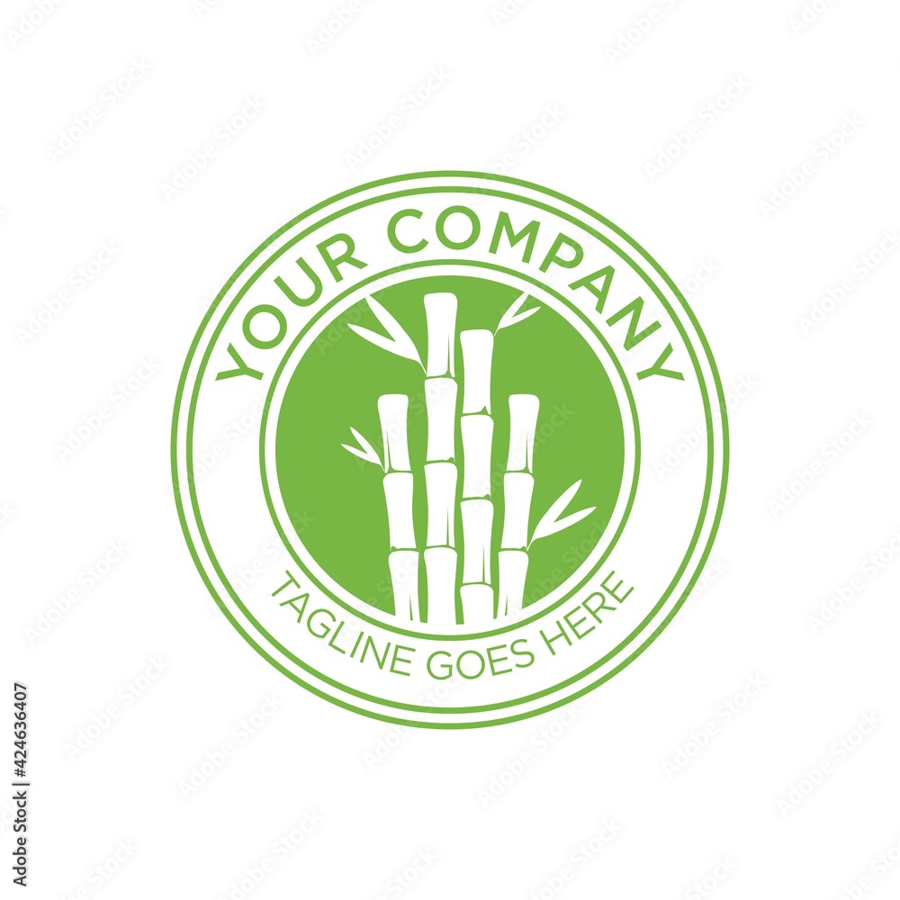 Bamboo logo emblem design template vector. Bamboo logo emblem design template vector.