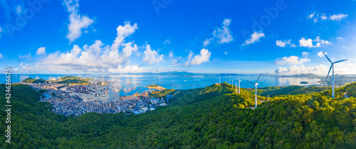 Panoramic view of Zhapo Town, Hailing Island, Yangjiang City, Guangdong Province, China photo