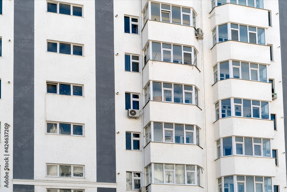 Modern panel apartment building Modern panel apartment building