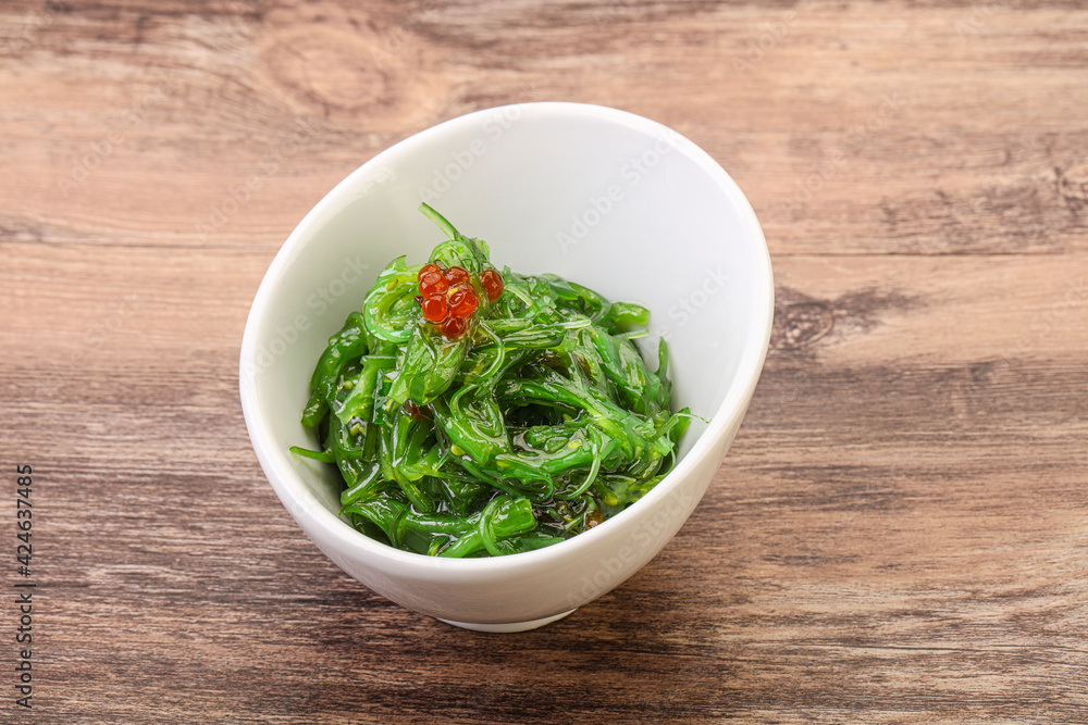 Asian traditional chukka salad in the bowl Asian traditional chukka salad in the bowl
