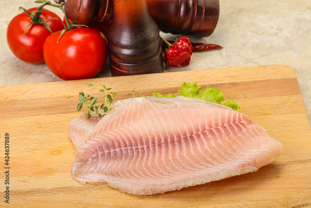 Raw tilapia fish for cooking Raw tilapia fish for cooking