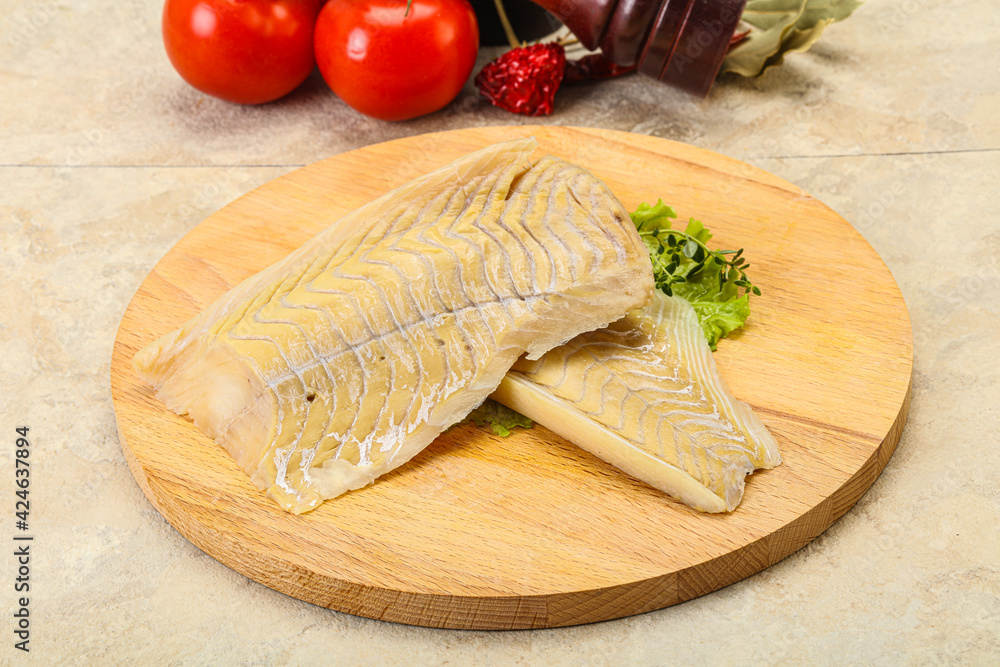 Raw cod fish for cooking