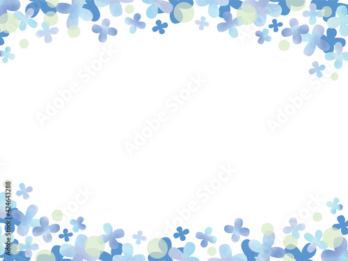 青い花のフレーム