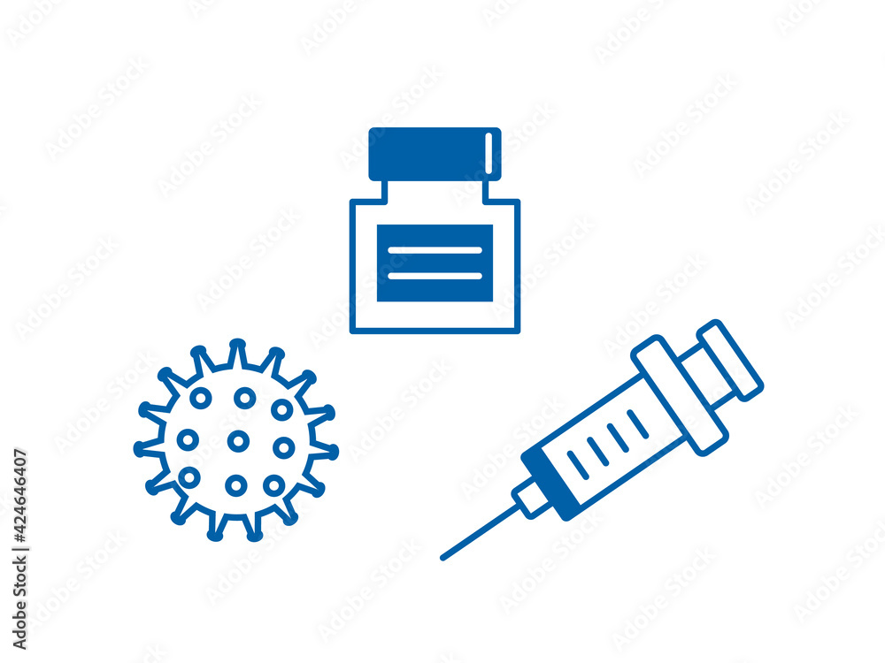 予防接種 アイコン 注射 コロナワクチン イラスト素材 Stock Vector Adobe Stock