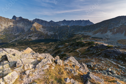 Autumn evening landscapes in the Polish High Tatras