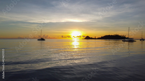 island beach on wonderful sunrise © Taner