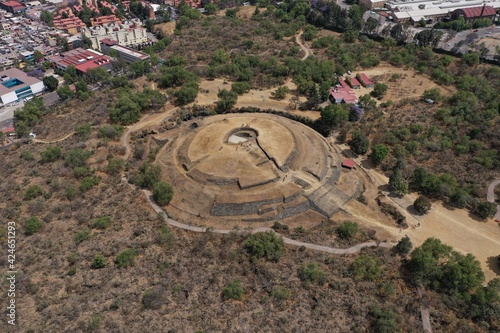 Parte frontal de la Pirámide de Cuicuilco
