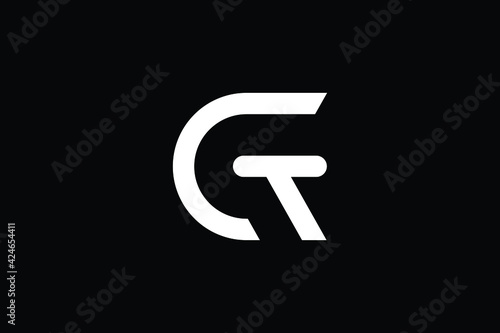 CT logo letter design on luxury background. TC logo monogram initials letter concept. CT icon logo design. TC elegant and Professional letter icon design on black background. C T TC CT