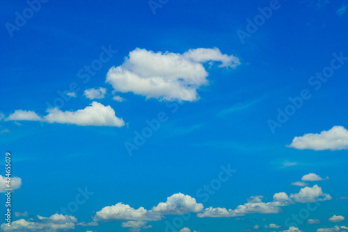 Blue sky background with clouds © BANKKAN2