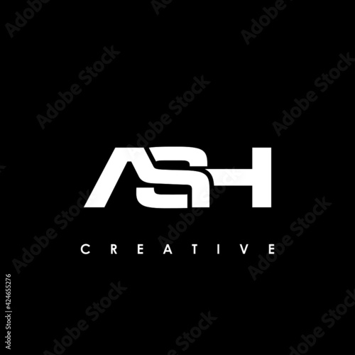 ASH Letter Initial Logo Design Template Vector Illustration