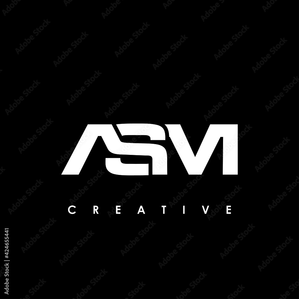 ASM Letter Initial Logo Design Template Vector Illustration