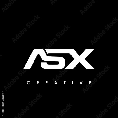 ASX Letter Initial Logo Design Template Vector Illustration photo