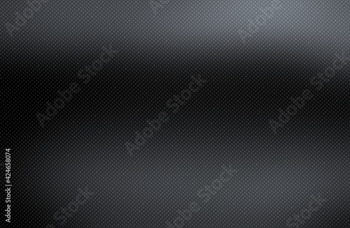 Subtle dots cover black smooth background. Elegant simple pattern. Abstract texture.