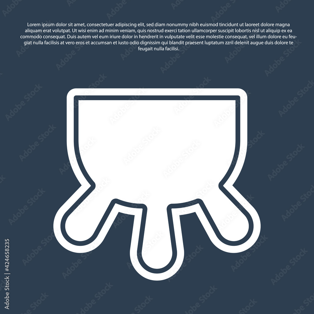 Blue line Udder icon isolated on blue background. Vector Blue line Udder icon isolated on blue background. Vector