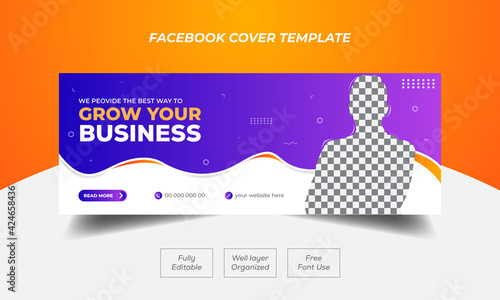 Modern abstract flat corporate business webinar facebook cover banner template design, social media post timeline cover web banner template design for social network. 
