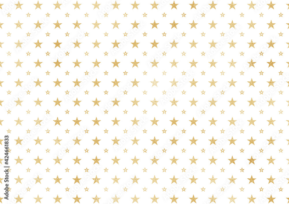 金箔の星模様 パターン 背景イラスト素材(金・白) 金箔の星模様 パターン 背景イラスト素材(金・白)