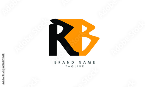 Alphabet letters Initials Monogram logo RB, BR, R and B