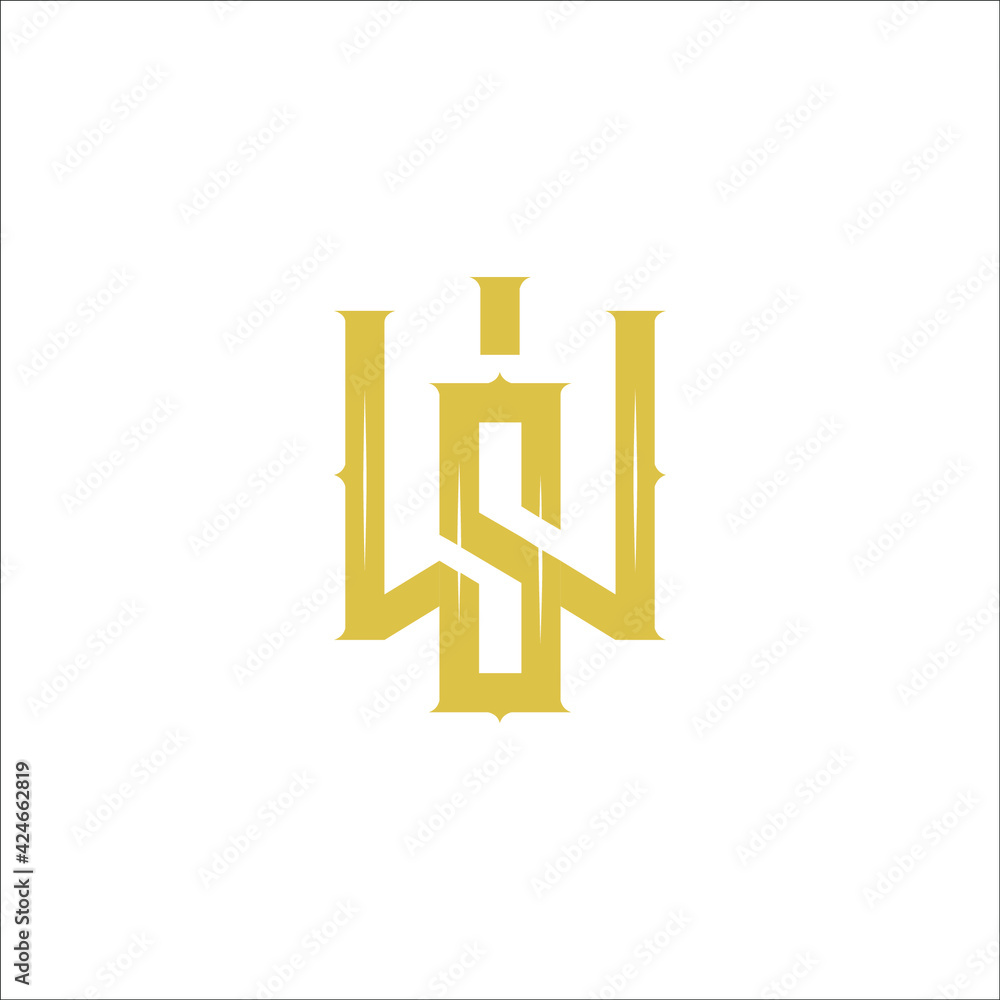 WS logo design vector sign WS logo design vector sign