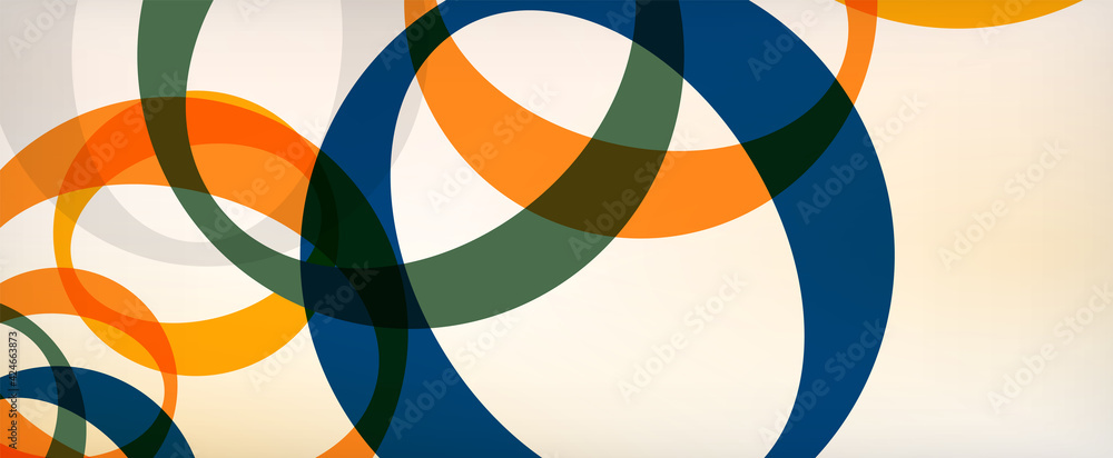 Ring geometric shapes, o letter repetition wallpaper. Abstract background for business or technology presentations, internet posters or web brochure covers Ring geometric shapes, o letter repetition wallpaper. Abstract background for business or technology presentations, internet posters or web brochure covers