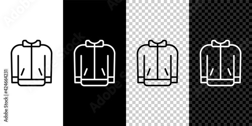 Set line Baseball t-shirt icon isolated on black and white  transparent background. Baseball jersey  sport uniform  raglan t-shirt sport. Vector