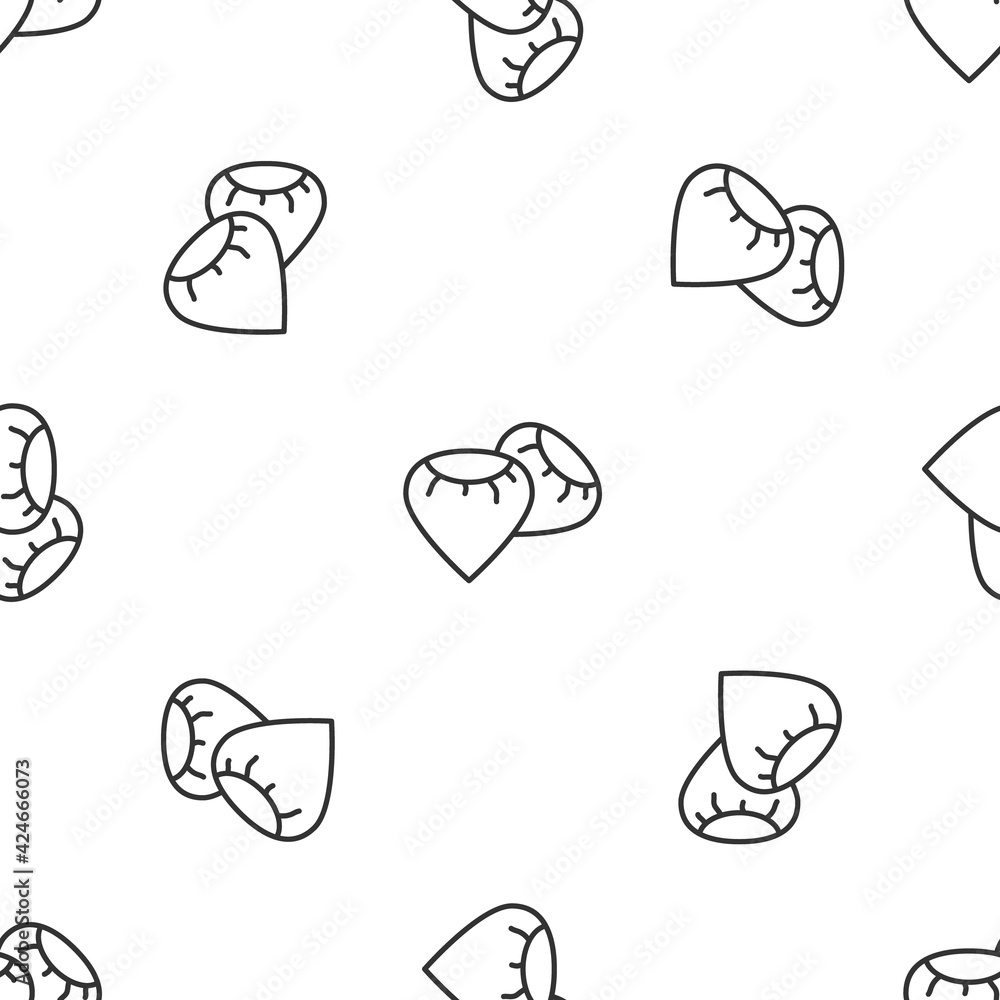 Grey line Seeds of a specific plant icon isolated seamless pattern on white background. Vector Grey line Seeds of a specific plant icon isolated seamless pattern on white background. Vector