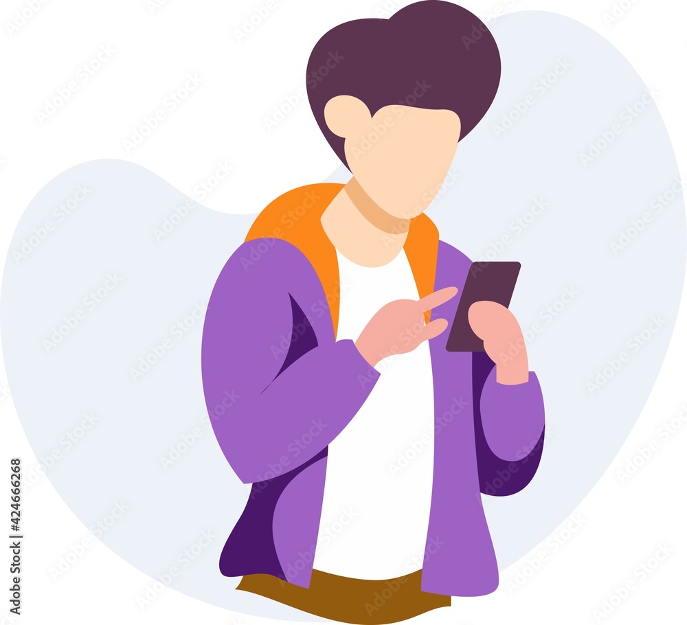 People chatting. Vector flat design People chatting. Vector flat design