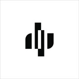 letter DP logo design vector sign