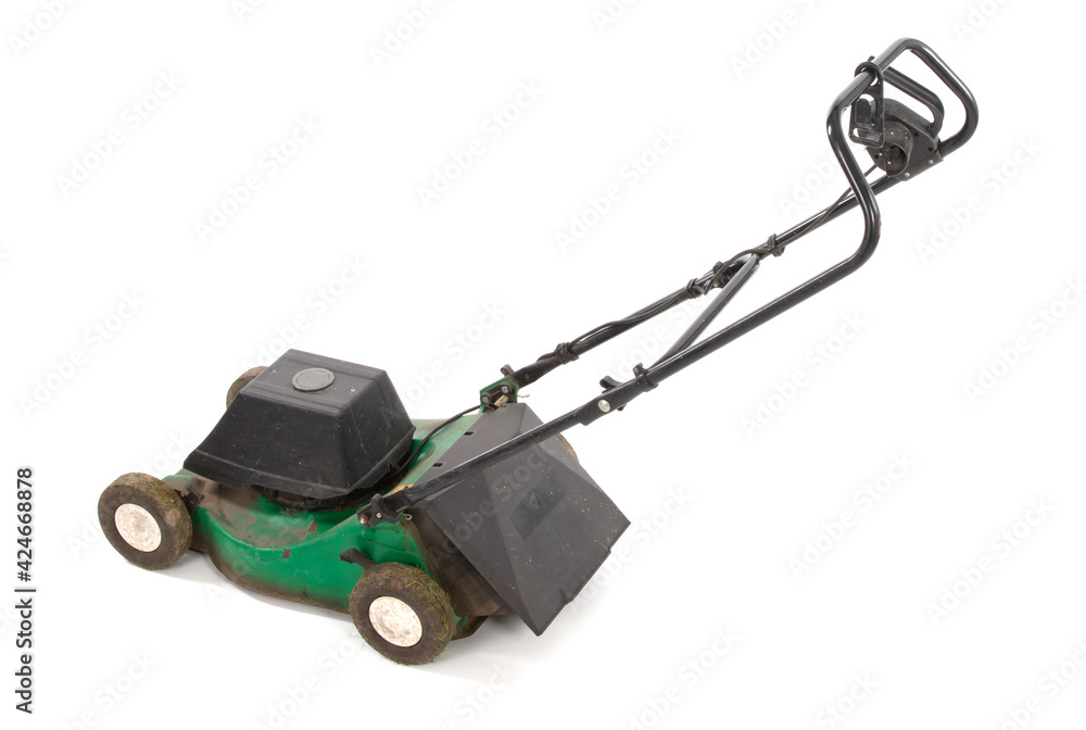 Fototapeta premium Old green lawn mower