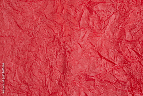 Wallpaper Mural Red crumpled paper or sheet texture background for Design. Wallpaper for text. Copy space. Torontodigital.ca