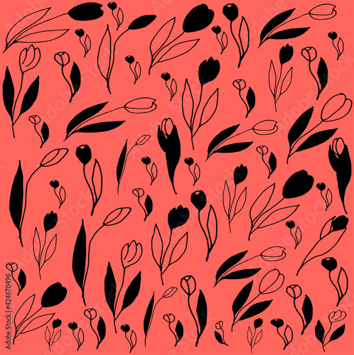 spring background tulips